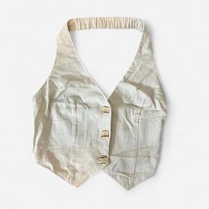 Women’s halter shirt / vest size Large linen‎